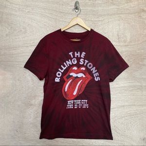 NWOT. The Rolling Stones concert Tee. Red and Purple Tie Dye. Medium.